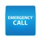 Emergency Call shiny blue square button