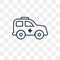 Emergency Car Facing right vector icon isolated on transparent b