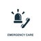 Emergency Care icon set. Four elements in diferent styles from medicine icons collection. Creative emergency care icons