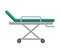 Emergency department stretchers flat illustration. Cartoon medical equipment for injured patients. Hospital bed isolated