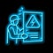 emergency electricians neon glow icon illustration