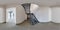 emergency and evacuation exit metal stair in up ladder in full seamless spherical hdri panorama 360 degrees in interior of small