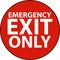 Emergency Exit Only Floor Sign On White Background