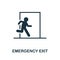 Emergency Exit icon. Monochrome simple element from mall collection. Creative Emergency Exit icon for web design