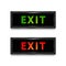 Emergency exit icon. wall light box vector sign. red green. Isolated graphic illustration. Escape door sign. Evacuation direction