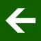 Emergency exit left iso 7010 green