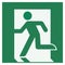 Emergency exit sign left - emergeny exit vector illustration