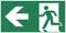 Emergency exit sign left - emergeny exit vector illustration