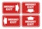 Emergency exit signs - red sign