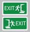 Emergency Exit symbol in green background-Vector