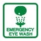 Emergency Eye Wash Sign Isolate On White Background,Vector Illustration