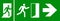 Emergency fire exit sign green.