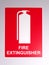 Emergency fire extinguisher wall sign