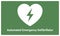 Emergency first aid AED defibrillator sign sticker