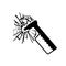 Emergency Hammer Black Icon, Vector Illustration, Isolate On White Background Label. EPS10