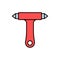 Emergency hammer flat vector icon sign symbol