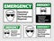 Emergency Hazardous Chemical Eye Protection Required Symbol Sign Isolate on transparent Background,Vector Illustration