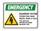 Emergency Hazardous Voltage Contact May Cause Electric Shock Or Burn Sign Isolate On White Background,Vector Illustration