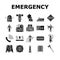 Emergency Helping In Accident Icons Set Vector