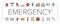 Emergency Helping In Accident Icons Set Vector