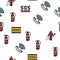 Emergency Helping In Accident Vector Seamless Pattern