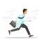 Emergency Hospital Concept. doctor running with bag
