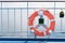 Emergency life buoy on board cruise ship