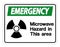 Emergency Microwave Hazard Sign Isolate On White Background,Vector Illustration
