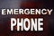 Emergency phone inscription