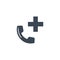 Emergency Phone related vector glyph icon.