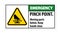 Emergency Pinch Point, Moving Parts Below, Keep Hands Clear Symbol Sign Isolate on White Background,Vector Illustration EPS.10