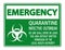 Emergency Quarantine Infective Outbreak Sign Isolate on transparent Background,Vector Illustration