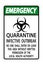 Emergency Quarantine Infective Outbreak Sign Isolate on transparent Background,Vector Illustration