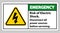 Emergency Risk of electric shock Symbol Sign Isolate on White Background