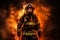 emergency safety fighter firefighter rescue smoke uniform fireman equipment fire. Generative AI.