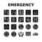 emergency safety security danger icons set vector