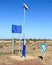 Emergency satellite telephone desert, Australia