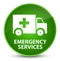 Emergency services elegant green round button