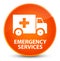 Emergency services elegant orange round button