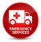 Emergency services elegant red round button