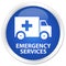 Emergency services premium blue round button