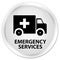 Emergency services premium white round button