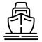 Emergency ship icon outline vector. Coast guard