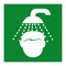 Emergency Shower Symbol Isolate On White Background,Vector Illustration EPS.10