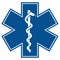 Emergency star - medical symbol caduceus snake wit