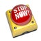 Emergency stop switch button 3D Illustration