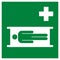 Emergency stretcher symbol pictogram