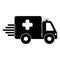 Emergency truck car icon vector illustration isolated