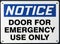Emergency Use Door Sign