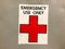 Emergency use only red cross medical sign background concept